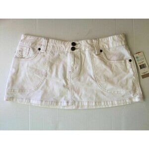 Split Clothing Juniors Corduroy White Mini Skirt
